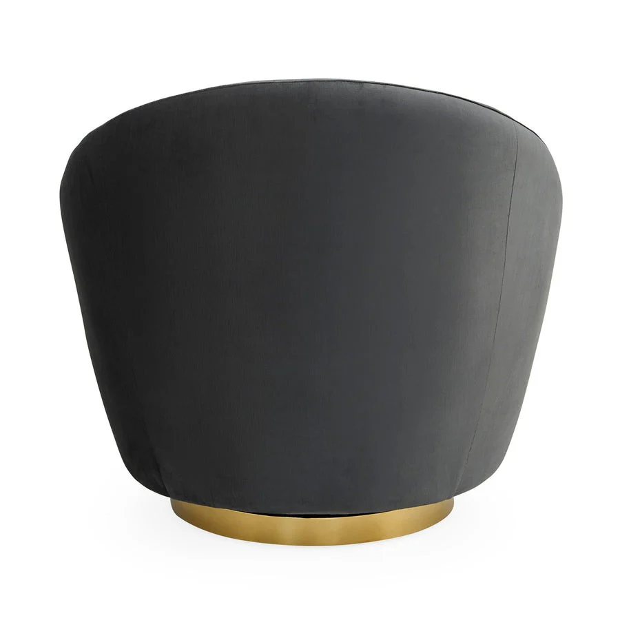 Jonathan Adler Ether Swivel Chair – Bergamo Charcoal - Image 4
