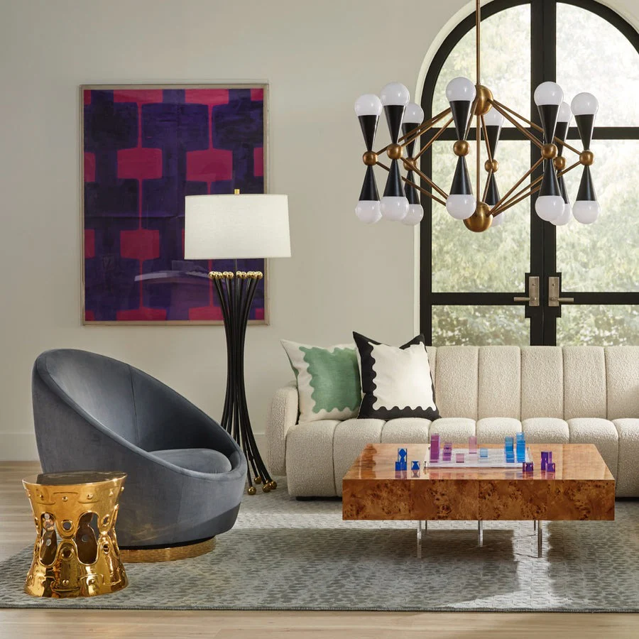 Jonathan Adler Ether Swivel Chair – Bergamo Charcoal - Image 6