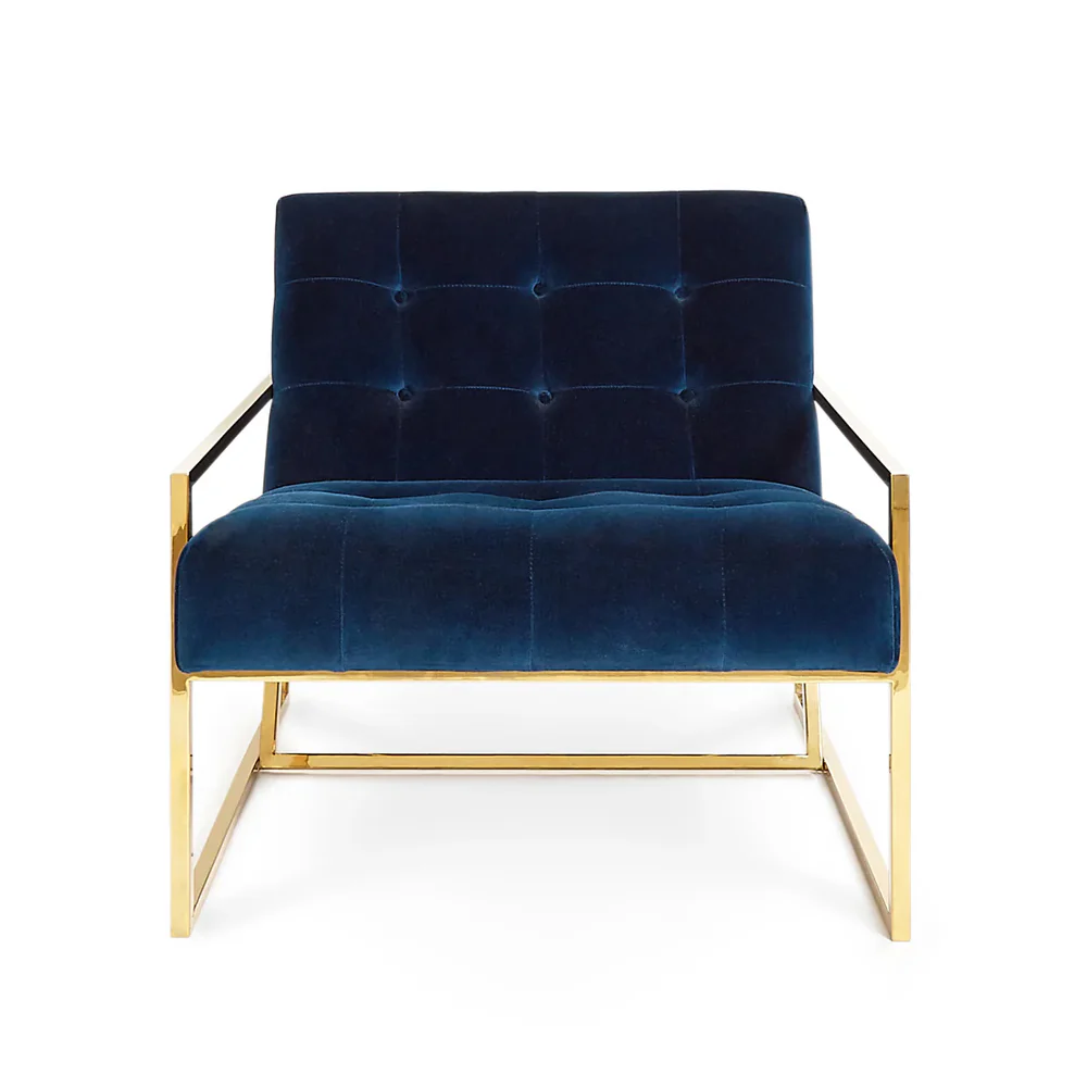 Jonathan Adler Goldfinger Lounge Chair – Rialto Navy