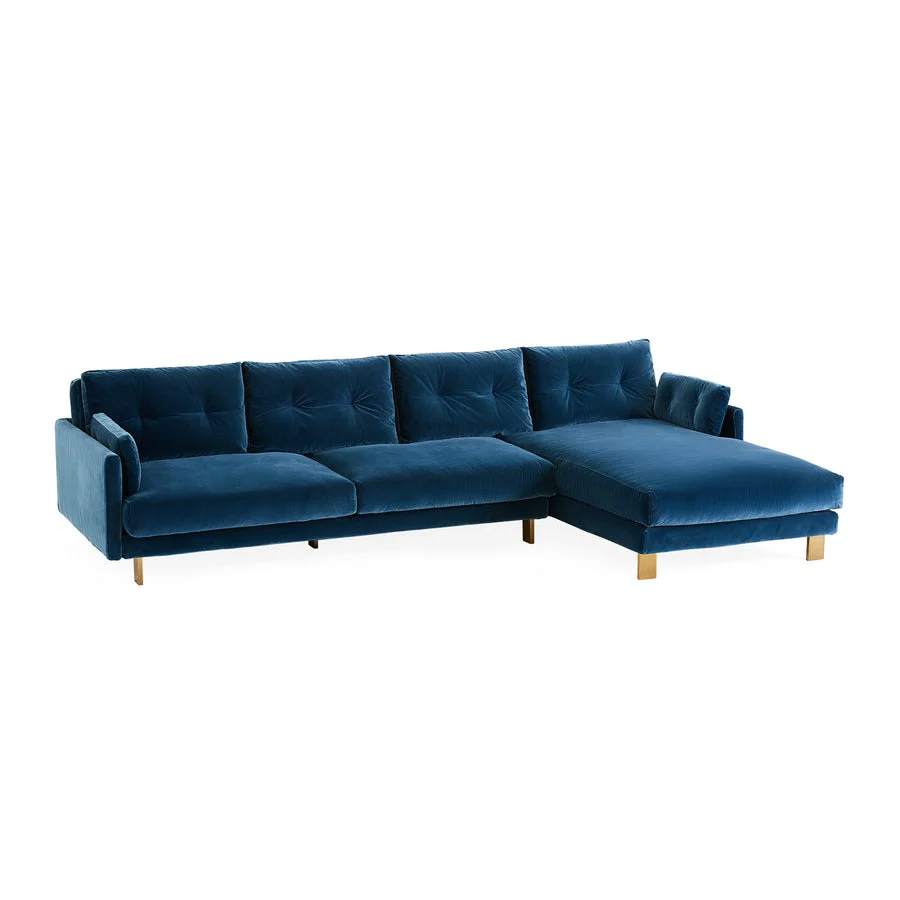 Jonathan Adler Malibu Right Arm Facing Sectional Sofa – Varese Petrol - Image 2