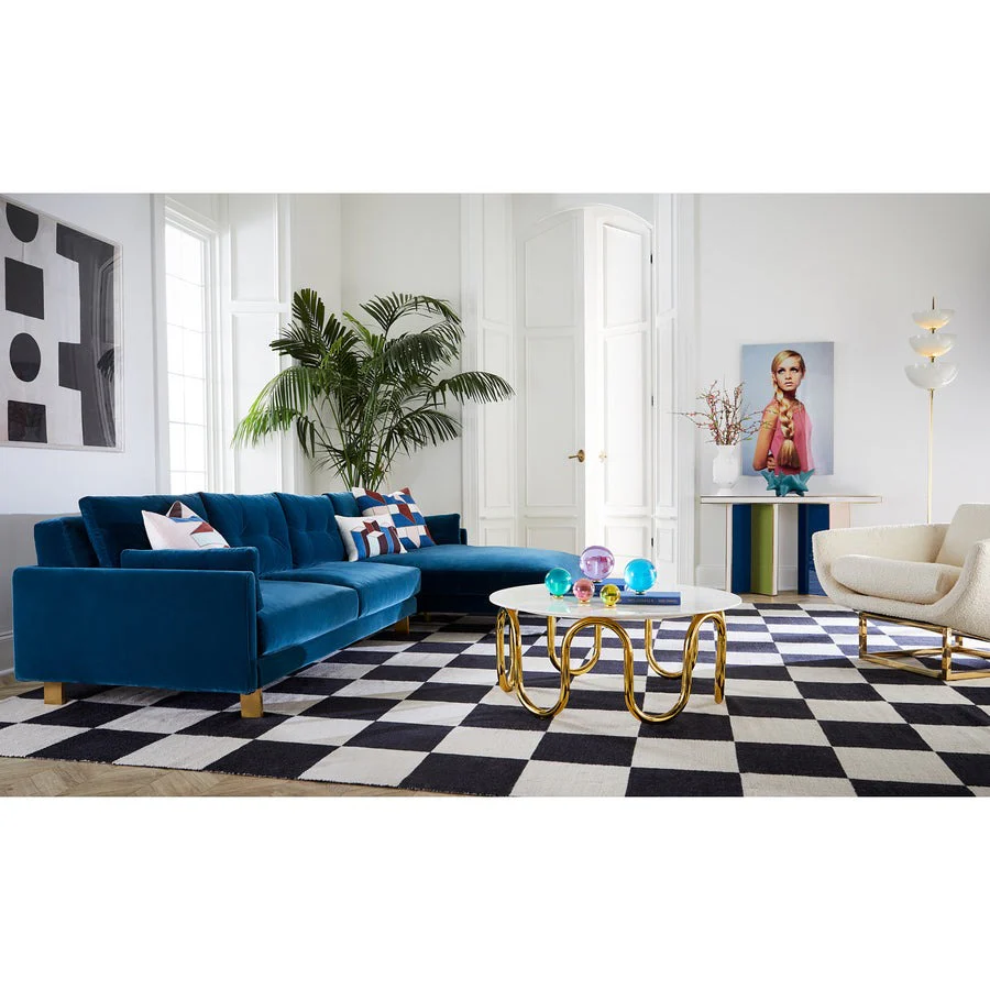 Jonathan Adler Malibu Right Arm Facing Sectional Sofa – Varese Petrol - Image 7