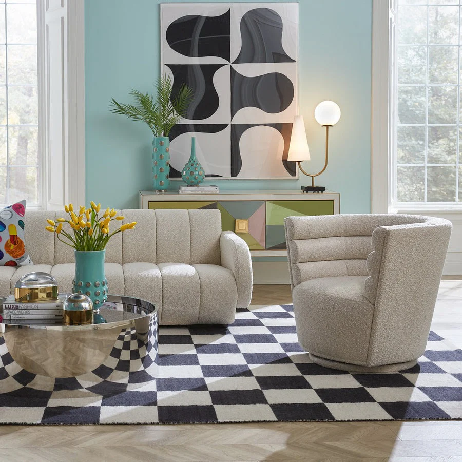 Jonathan Adler Maxime Swivel Club Chair – Olympus Oatmeal - Image 6