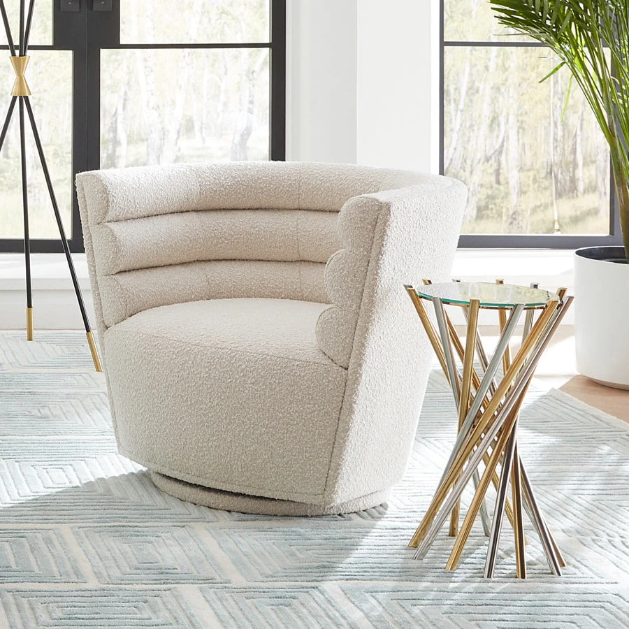 Jonathan Adler Maxime Swivel Club Chair – Olympus Oatmeal - Image 7