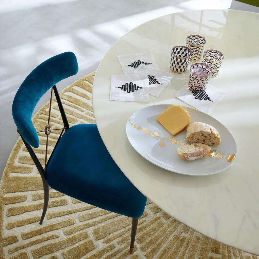 Jonathan Adler Rider Dining Chair – Rialto Peacock Velvet - Image 4
