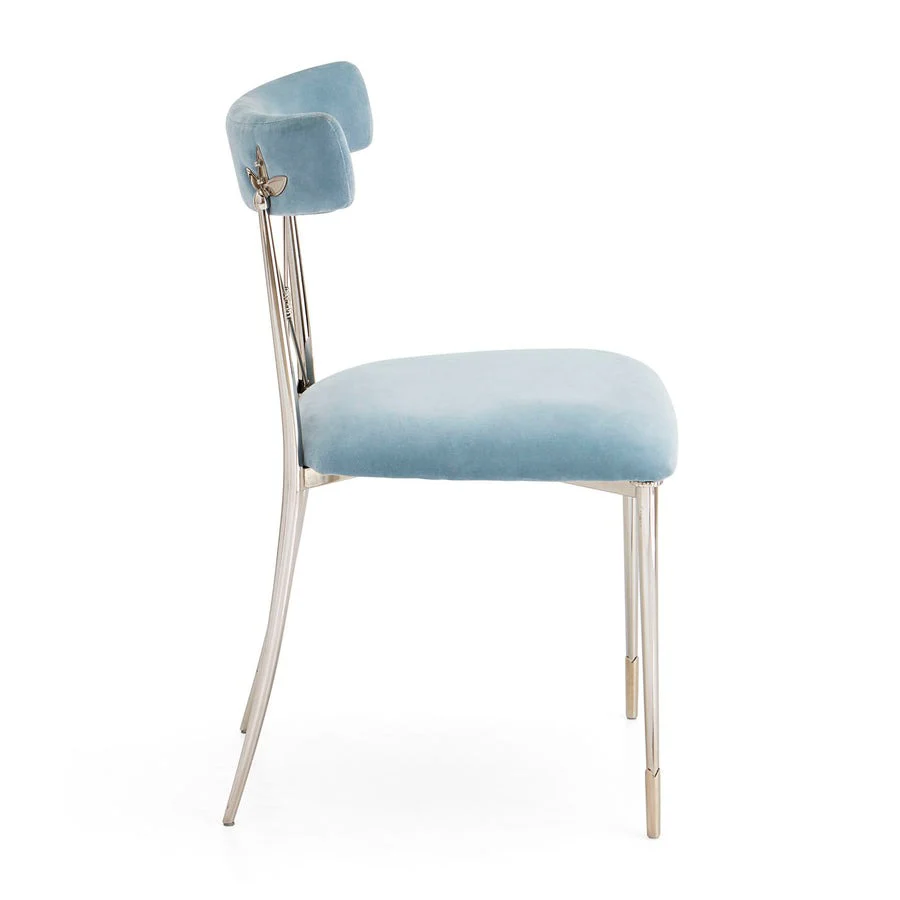 Jonathan Adler Rider Dining Chair – Rialto Sky Velvet - Image 2
