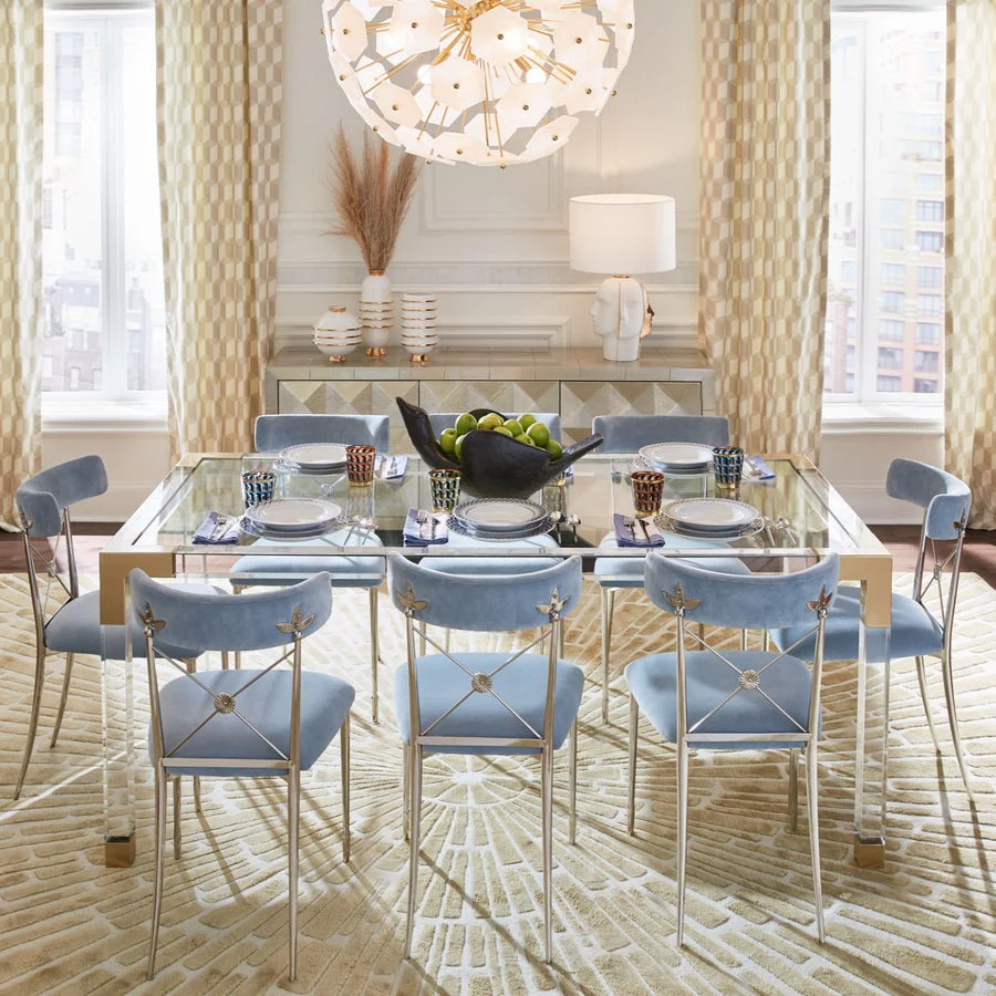 Jonathan Adler Rider Dining Chair – Rialto Sky Velvet - Image 4