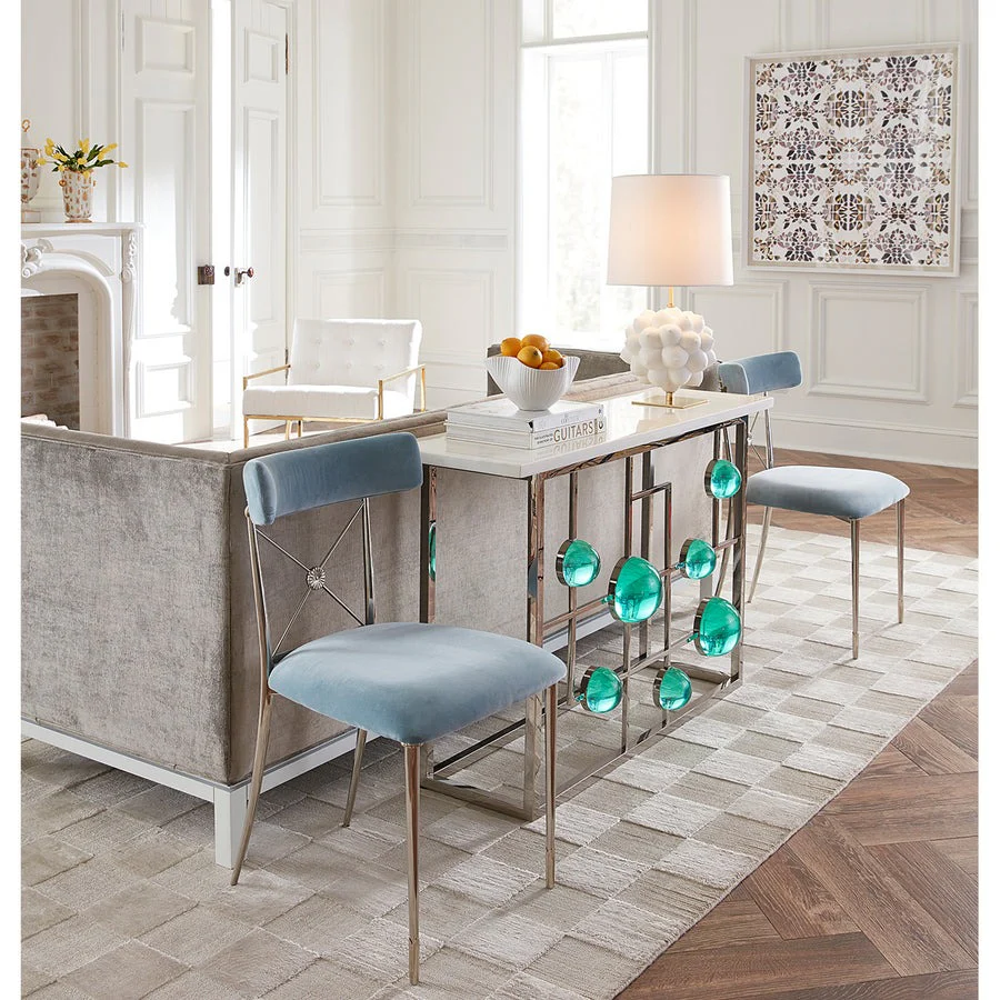 Jonathan Adler Rider Dining Chair – Rialto Sky Velvet - Image 6