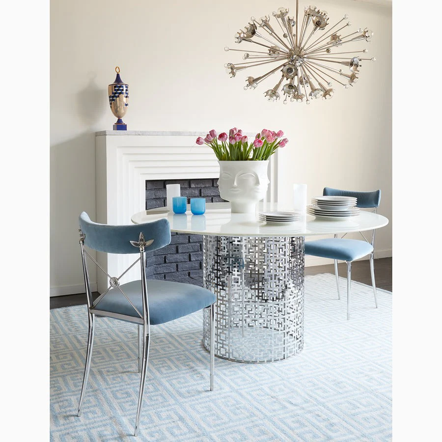 Jonathan Adler Rider Dining Chair – Rialto Sky Velvet - Image 7