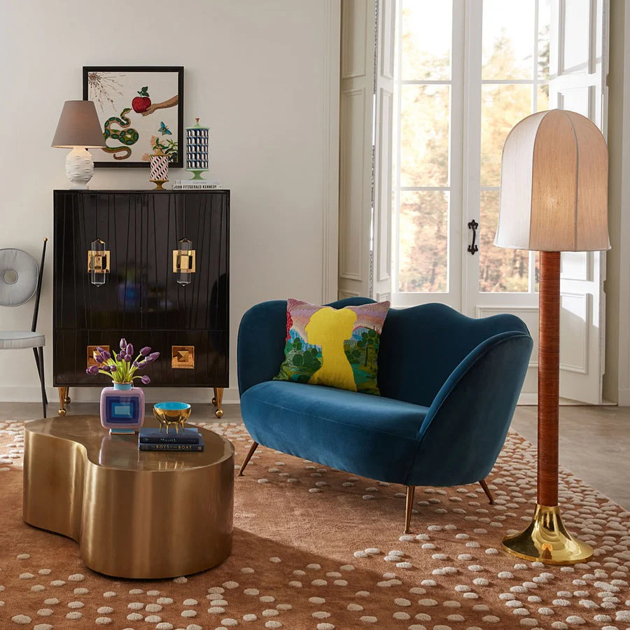 Jonathan Adler Ripple Apartment Sofa – Varese Petrol Velvet - Image 2