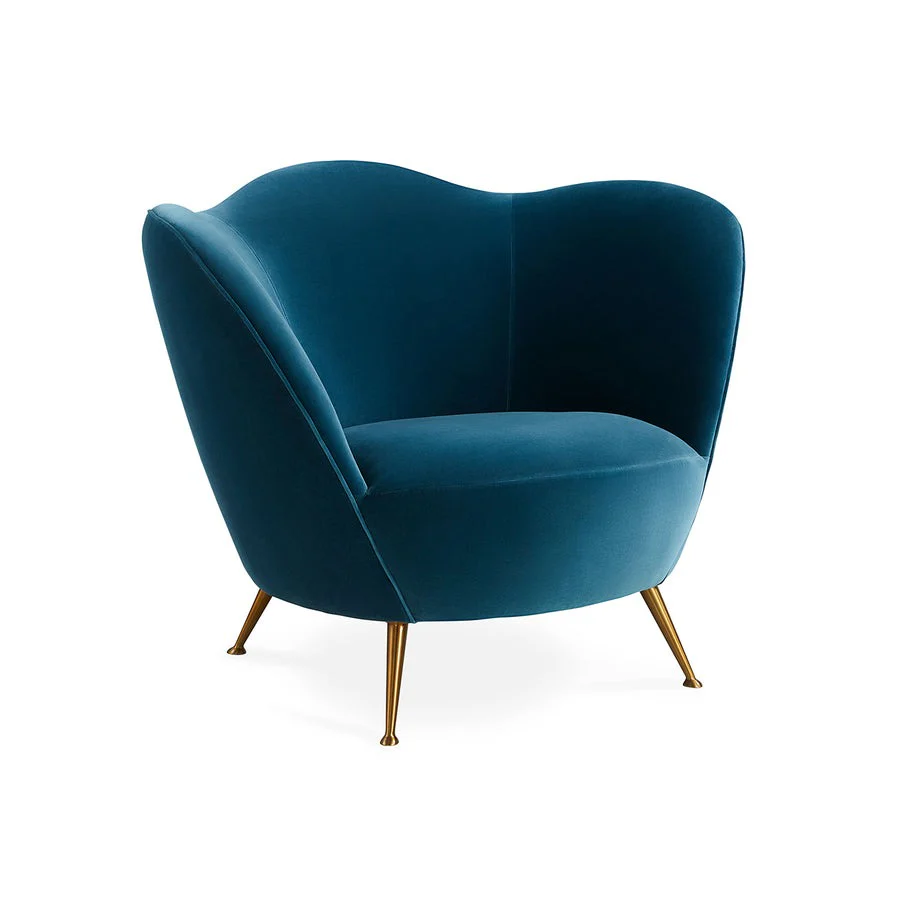 Jonathan Adler Ripple Armchair – Varese Petrol Velvet - Image 2
