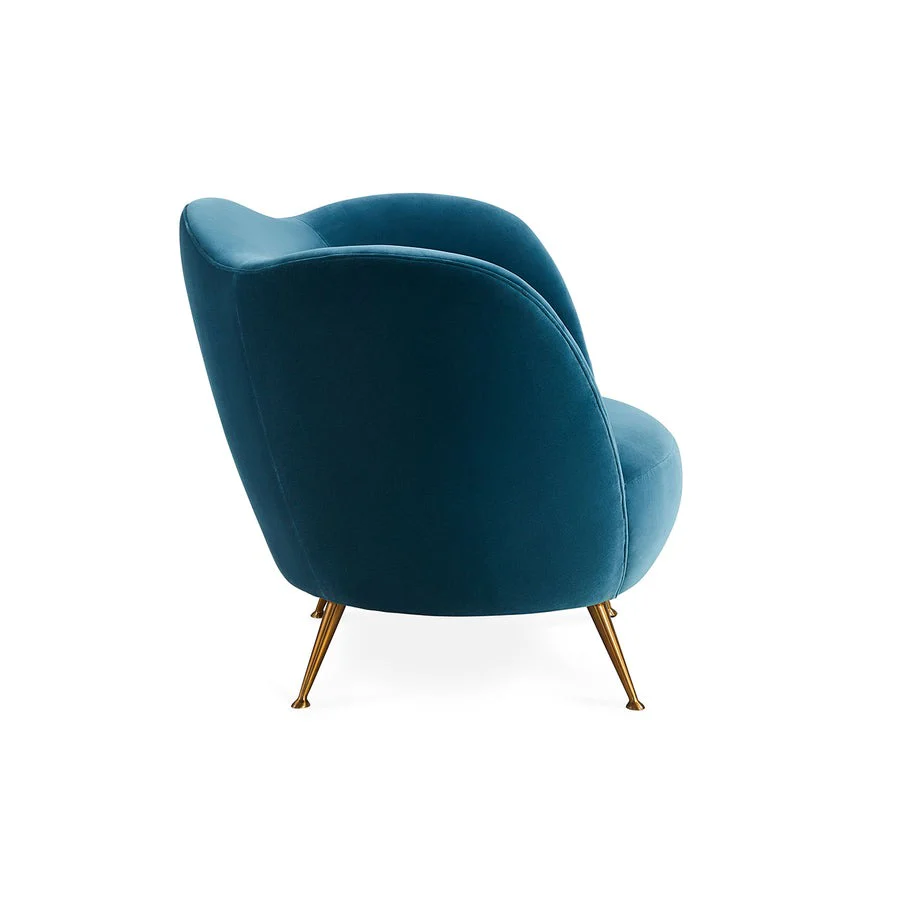 Jonathan Adler Ripple Armchair – Varese Petrol Velvet - Image 3