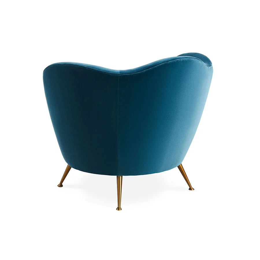 Jonathan Adler Ripple Armchair – Varese Petrol Velvet - Image 4
