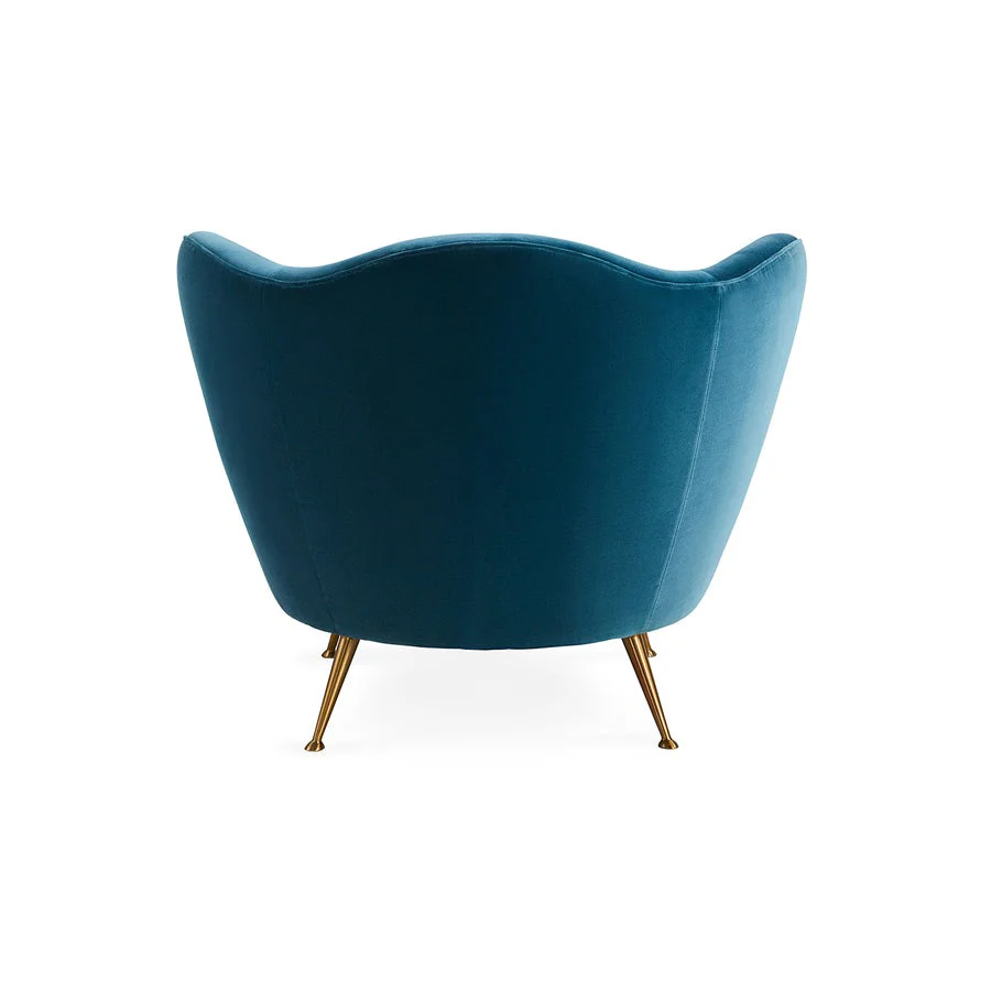 Jonathan Adler Ripple Armchair – Varese Petrol Velvet - Image 5