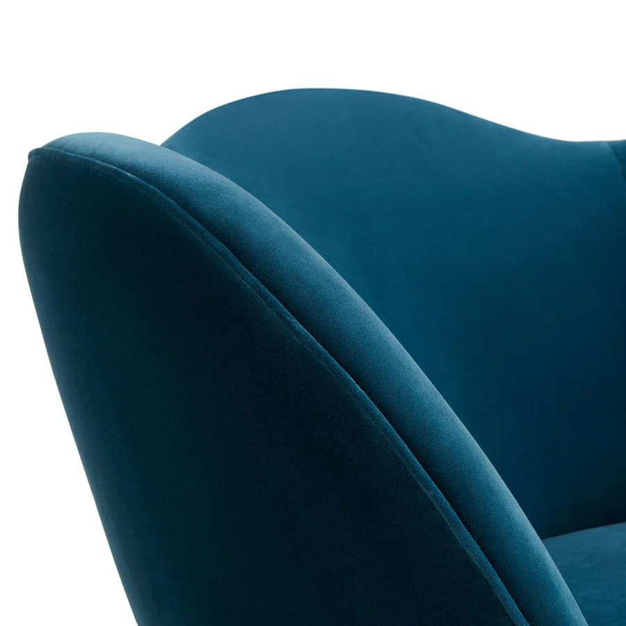 Jonathan Adler Ripple Armchair – Varese Petrol Velvet - Image 6