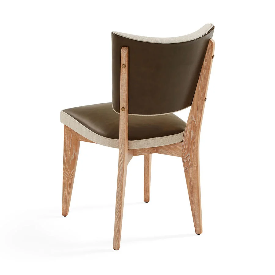 Jonathan Adler Rive Gauche Dining Chair – Oatmeal and Olive Green - Image 4