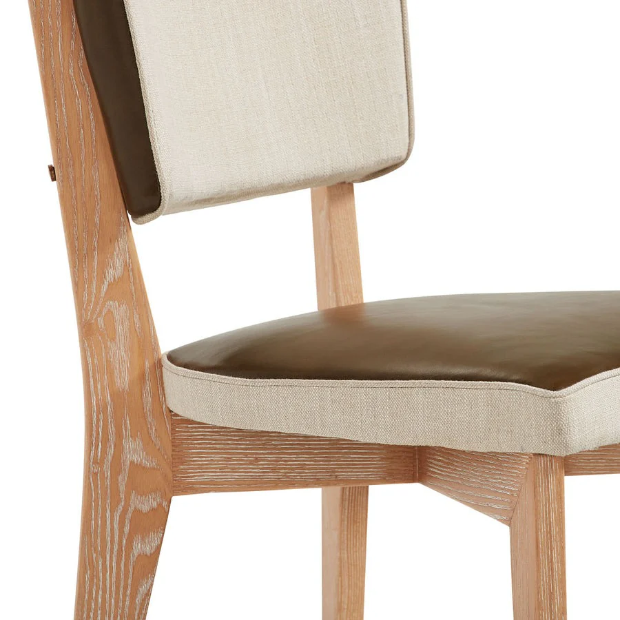 Jonathan Adler Rive Gauche Dining Chair – Oatmeal and Olive Green - Image 5