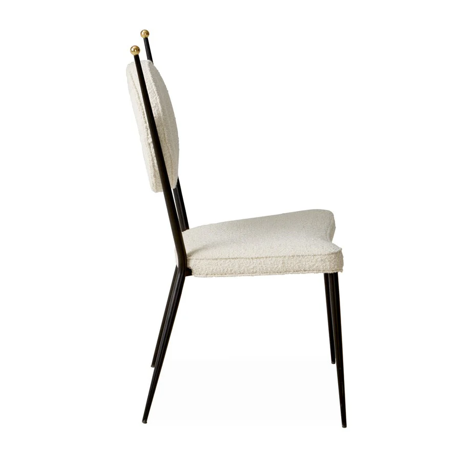 Jonathan Adler Rondo Dining Chair – Oatmeal Bouclé - Image 3