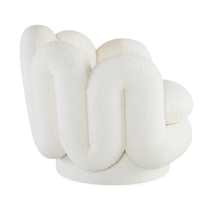 Jonathan Adler Serpentine Swivel Chair – Olympus Oatmeal Bouclé - Image 3