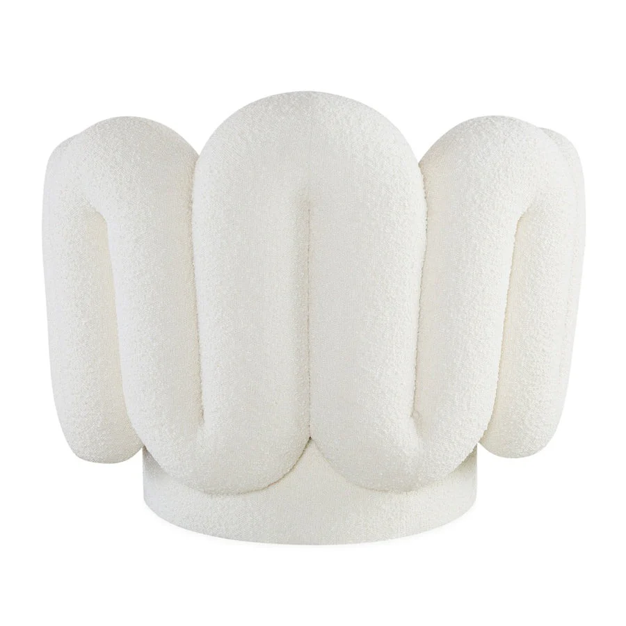 Jonathan Adler Serpentine Swivel Chair – Olympus Oatmeal Bouclé - Image 4