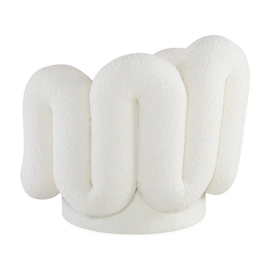 Jonathan Adler Serpentine Swivel Chair – Olympus Oatmeal Bouclé - Image 5
