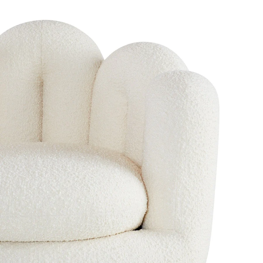 Jonathan Adler Serpentine Swivel Chair – Olympus Oatmeal Bouclé - Image 6