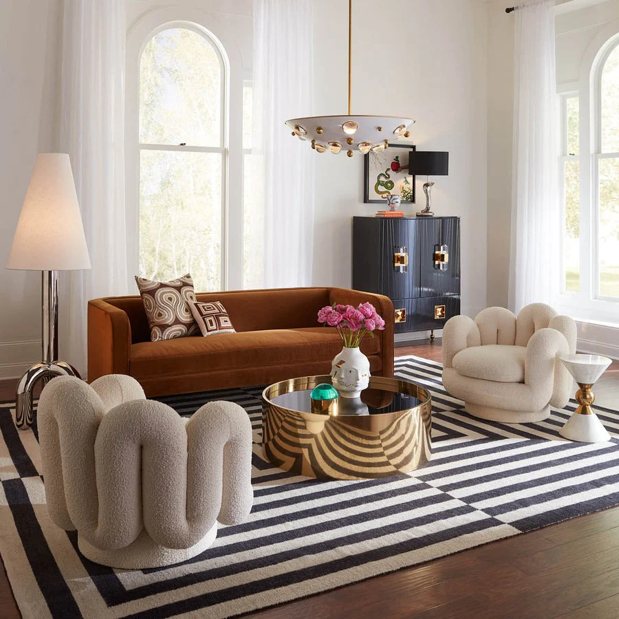 Jonathan Adler Serpentine Swivel Chair – Olympus Oatmeal Bouclé - Image 7
