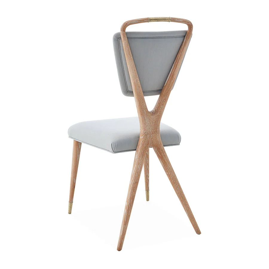 Jonathan Adler Torino X-Back Dining Chair – Tussah Sky - Image 4