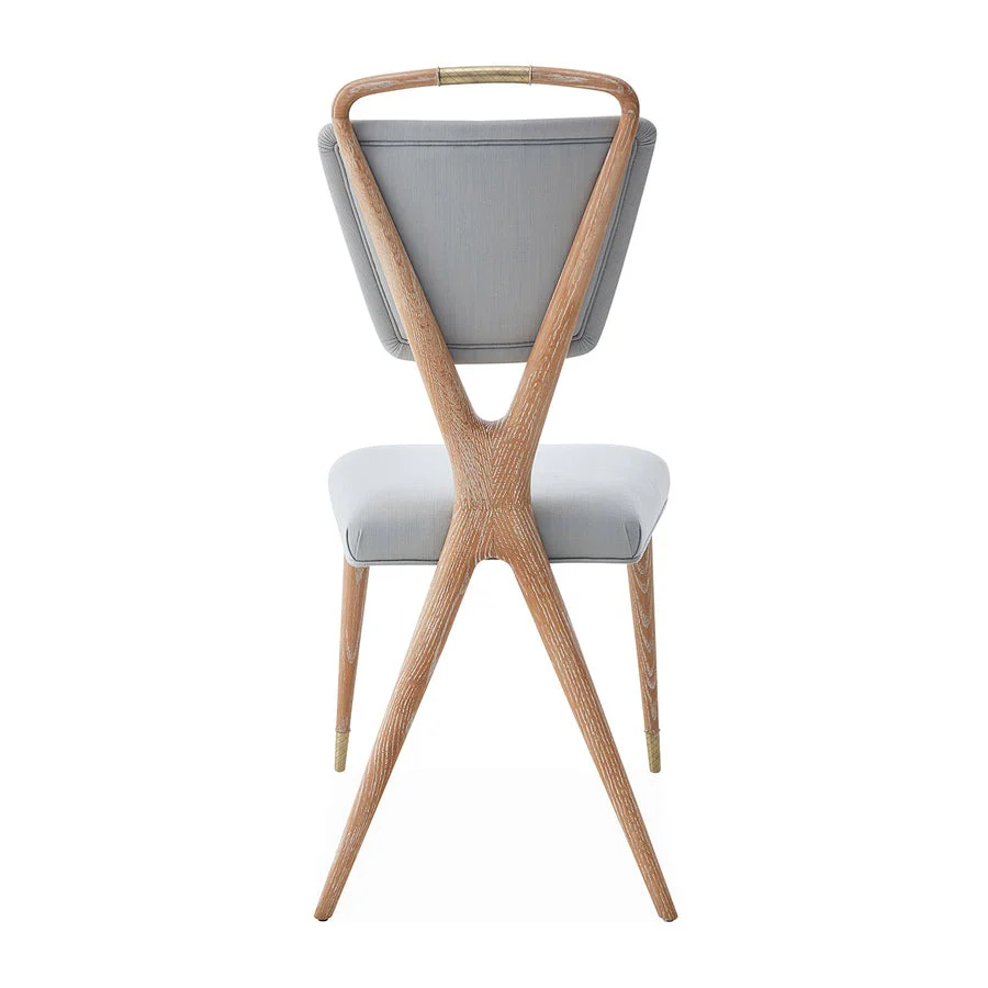 Jonathan Adler Torino X-Back Dining Chair – Tussah Sky - Image 5