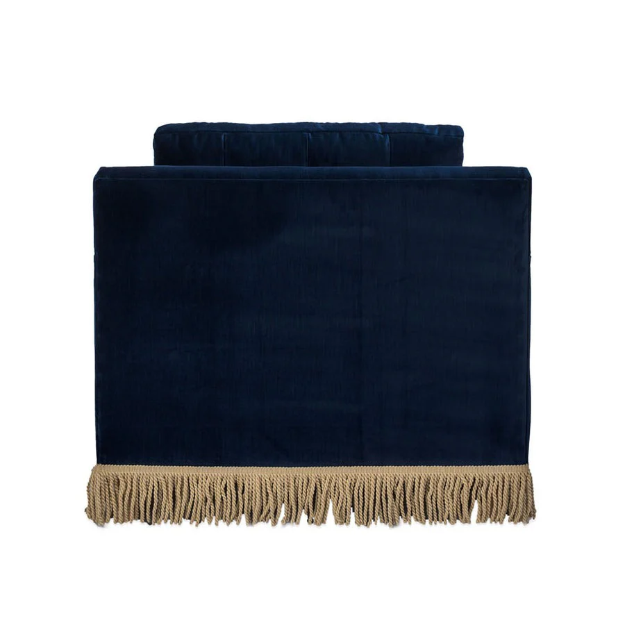 Jonathan Adler Wright Lounge Chair with Bullion Fringe – Canterbury Navy - Image 4