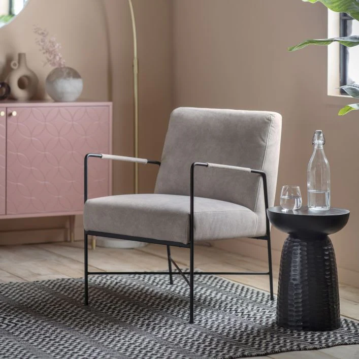 Kayce Armchair – Grey - Image 3
