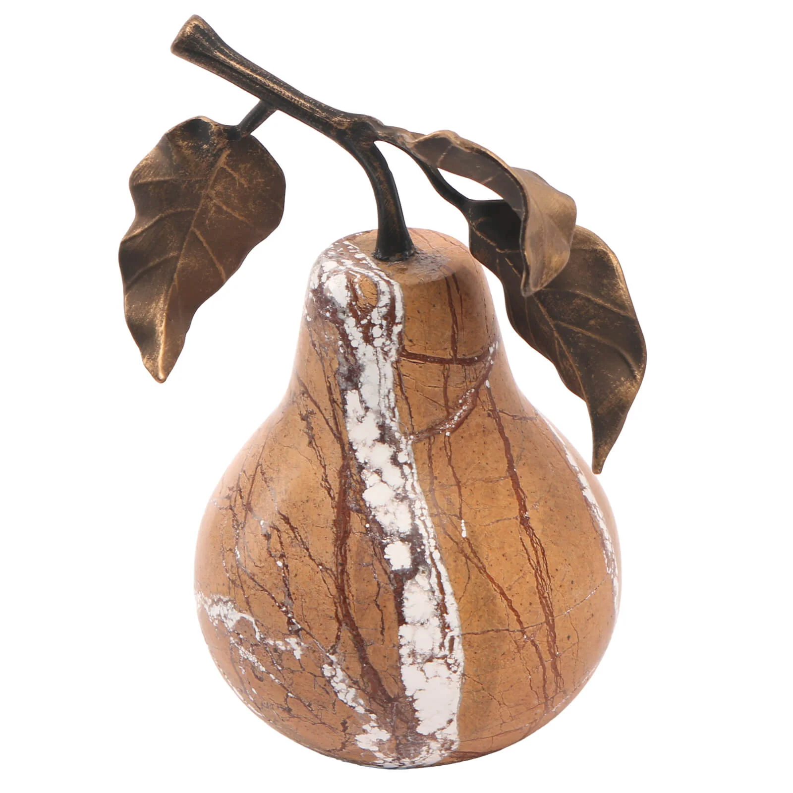 Keiichi Pear Ornament – Golden Bronze Marble - Image 5