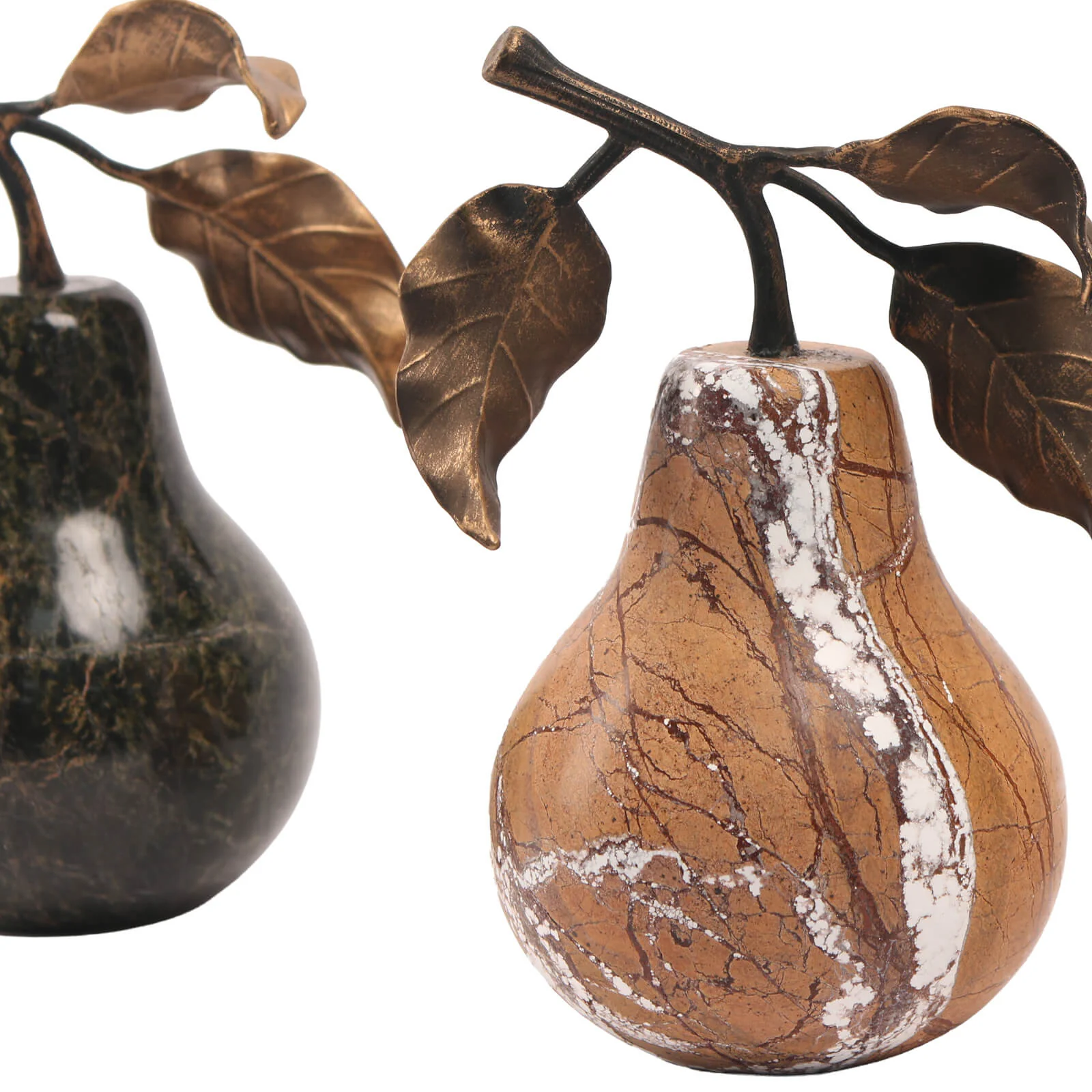 Keiichi Pear Ornament – Golden Bronze Marble - Image 6