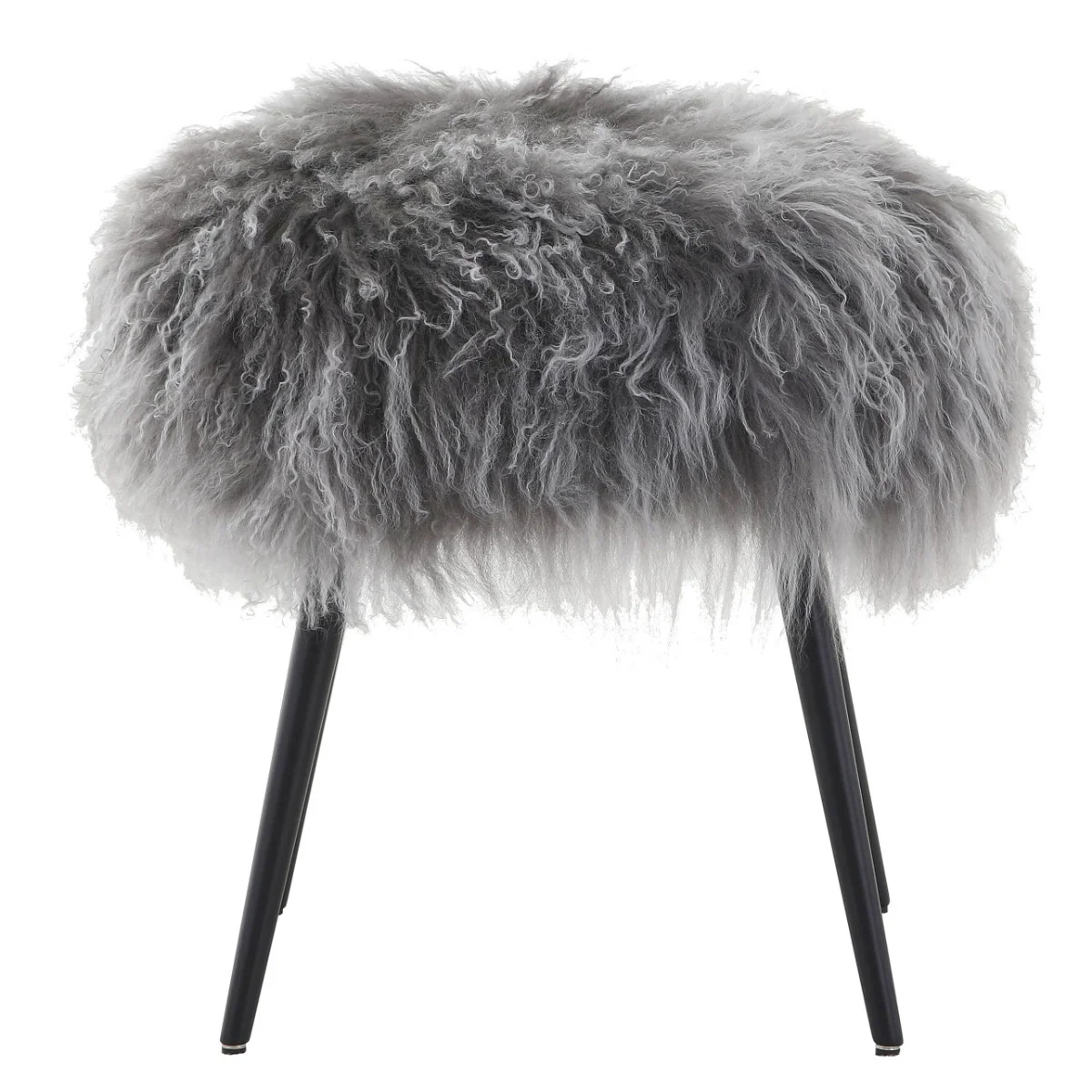 Keiichi Baaarb Ottoman – Grey Sheepskin