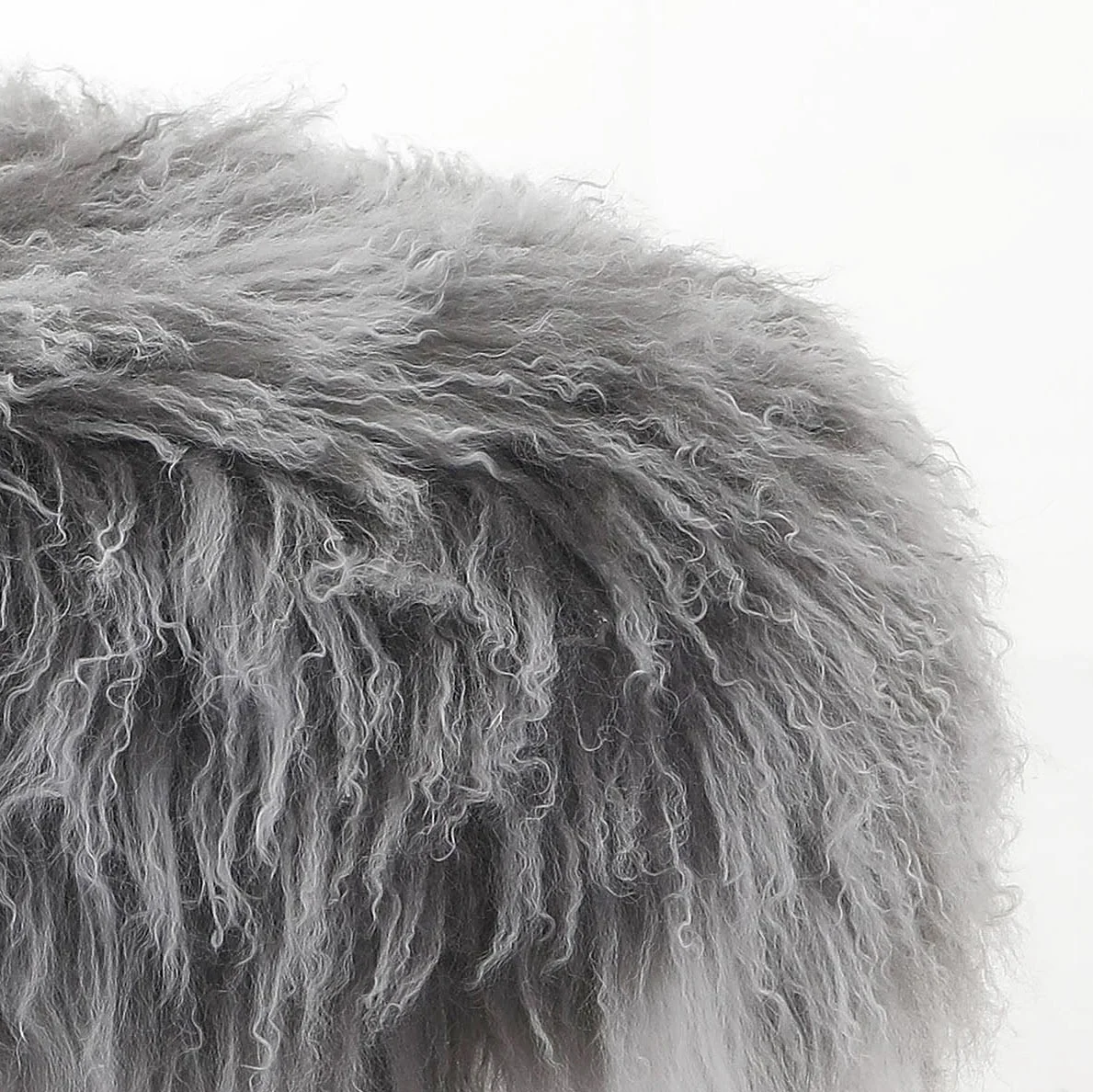 Keiichi Baaarb Ottoman – Grey Sheepskin - Image 6