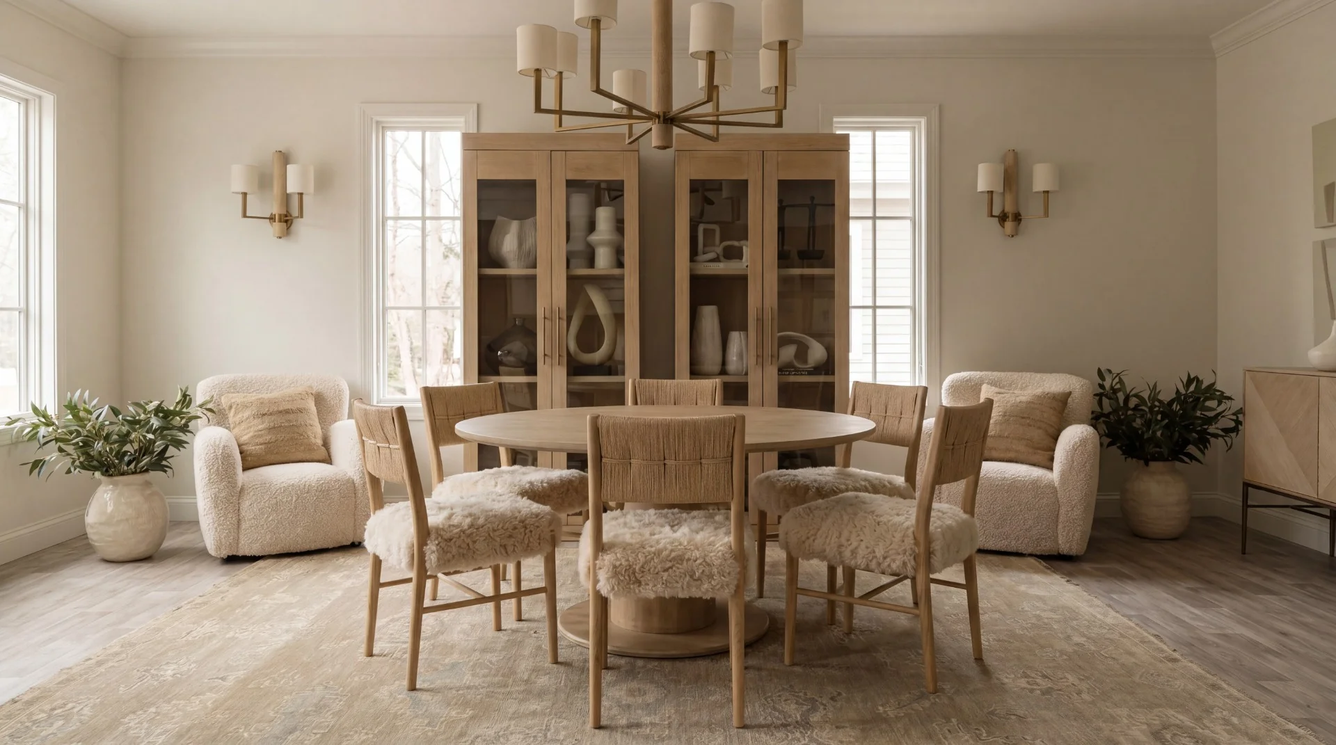 Keiichi Bourton Dining Chair - Faux Mongolian Fur - Image 5