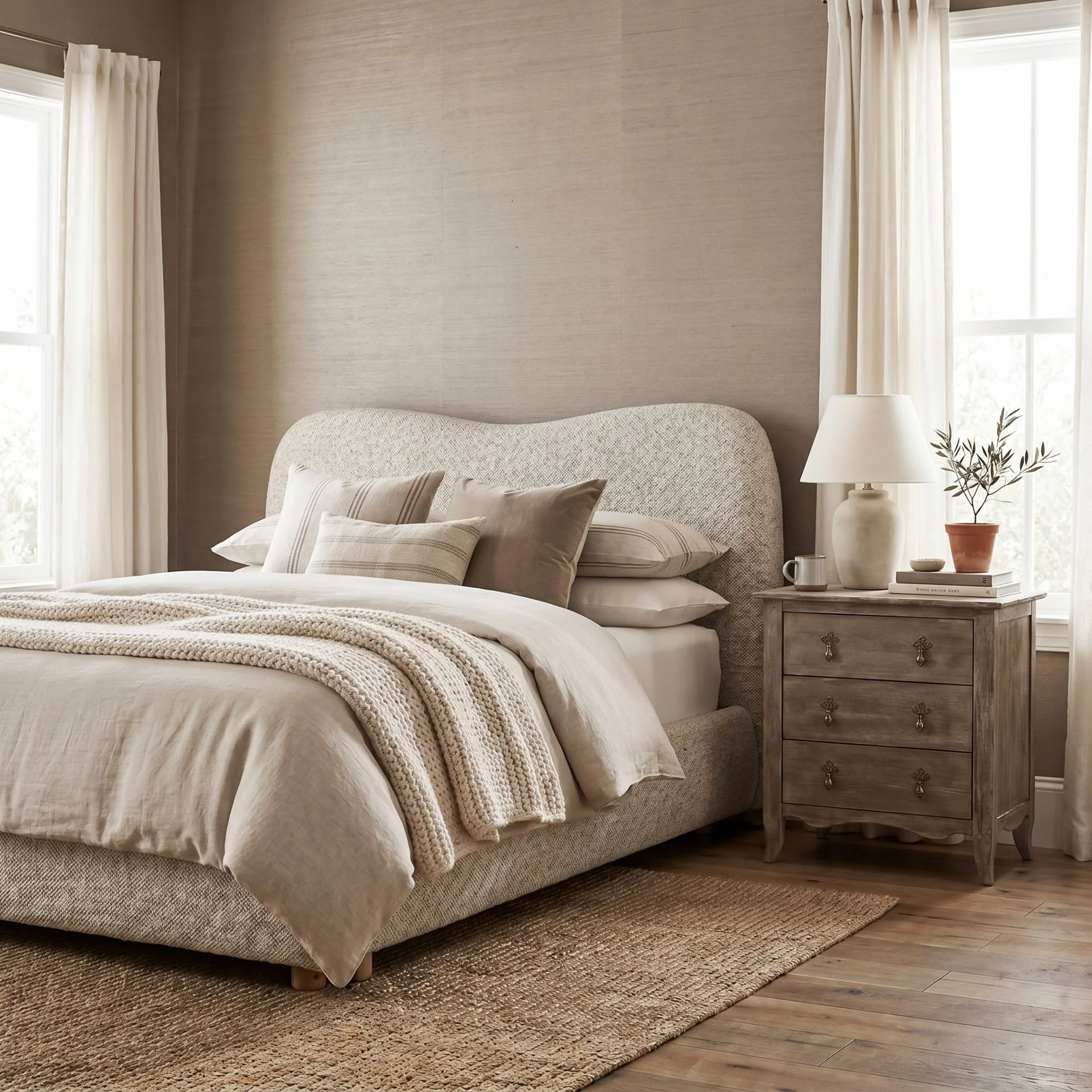 Keiichi Chadlington Curved Upholstered Bed - King - Image 6