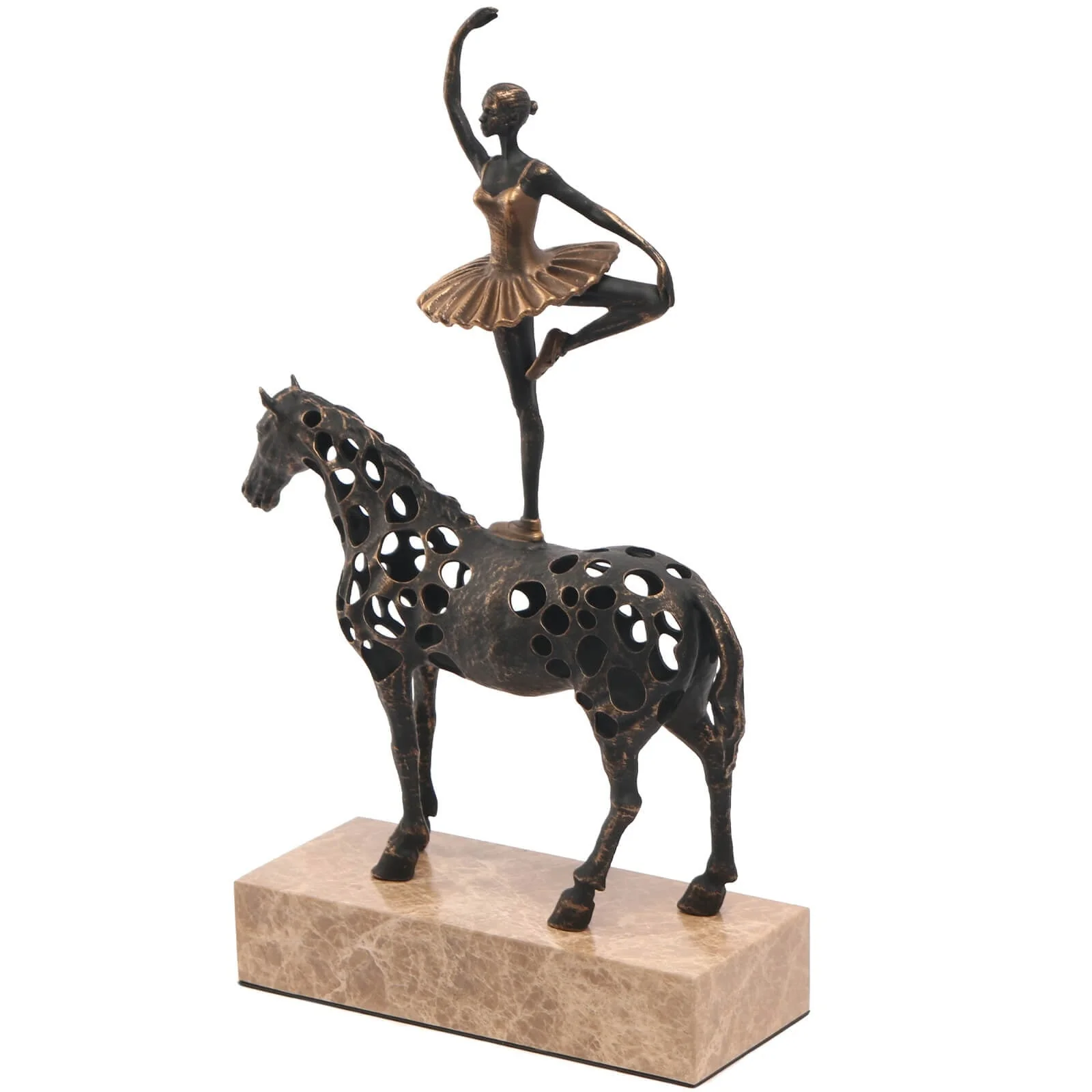 Keiichi Dancing Balance Sculpture – Dark Bronze - Image 3