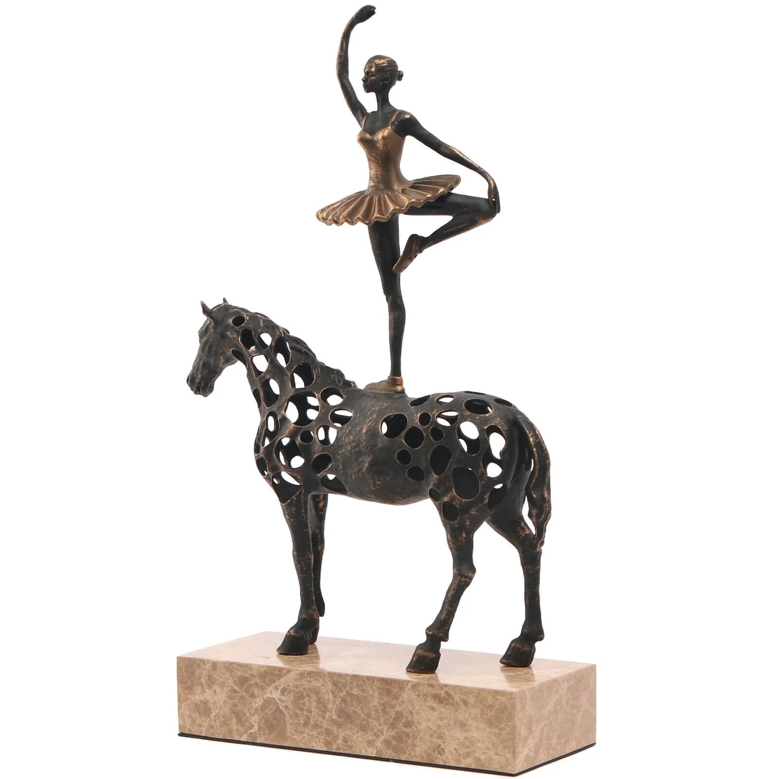 Keiichi Dancing Balance Sculpture – Dark Bronze - Image 4