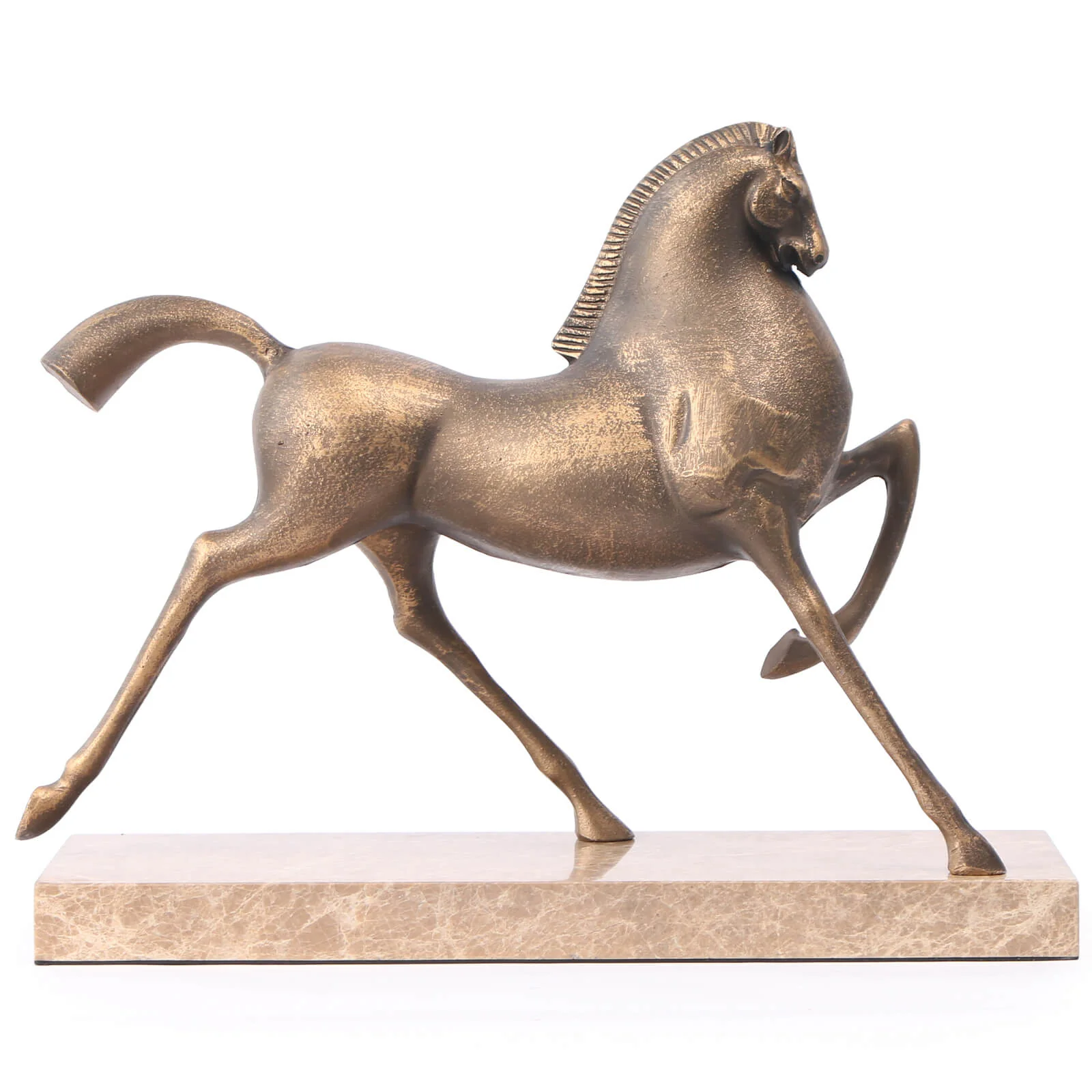 Keiichi Flying Horse Sculpture – Gold - Image 3