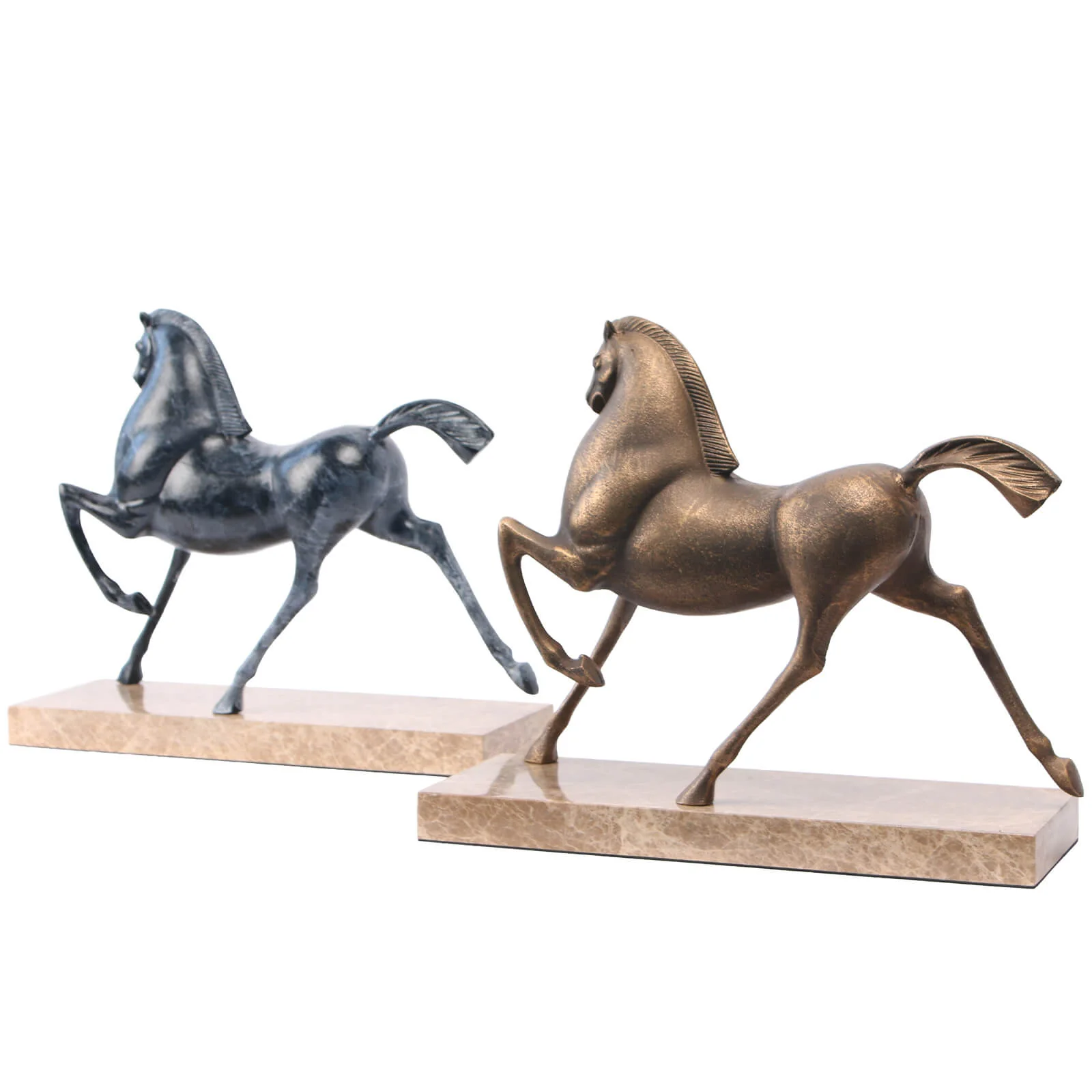 Keiichi Flying Horse Sculpture – Gold - Image 7