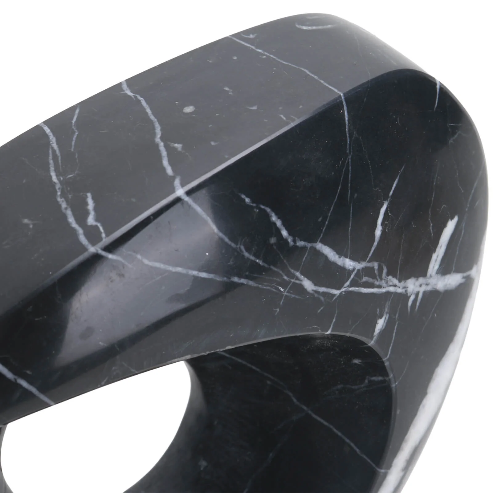Keiichi Geometric Sculpture – Black Marble - Image 4