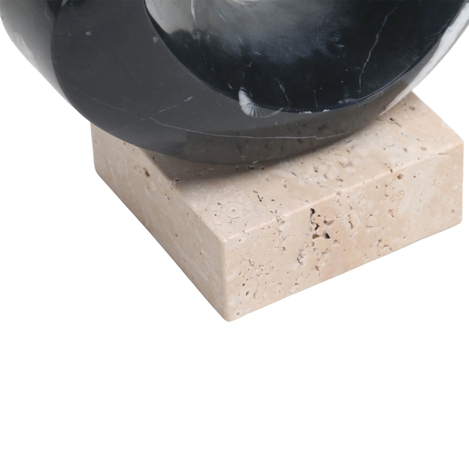Keiichi Geometric Sculpture – Black Marble - Image 5