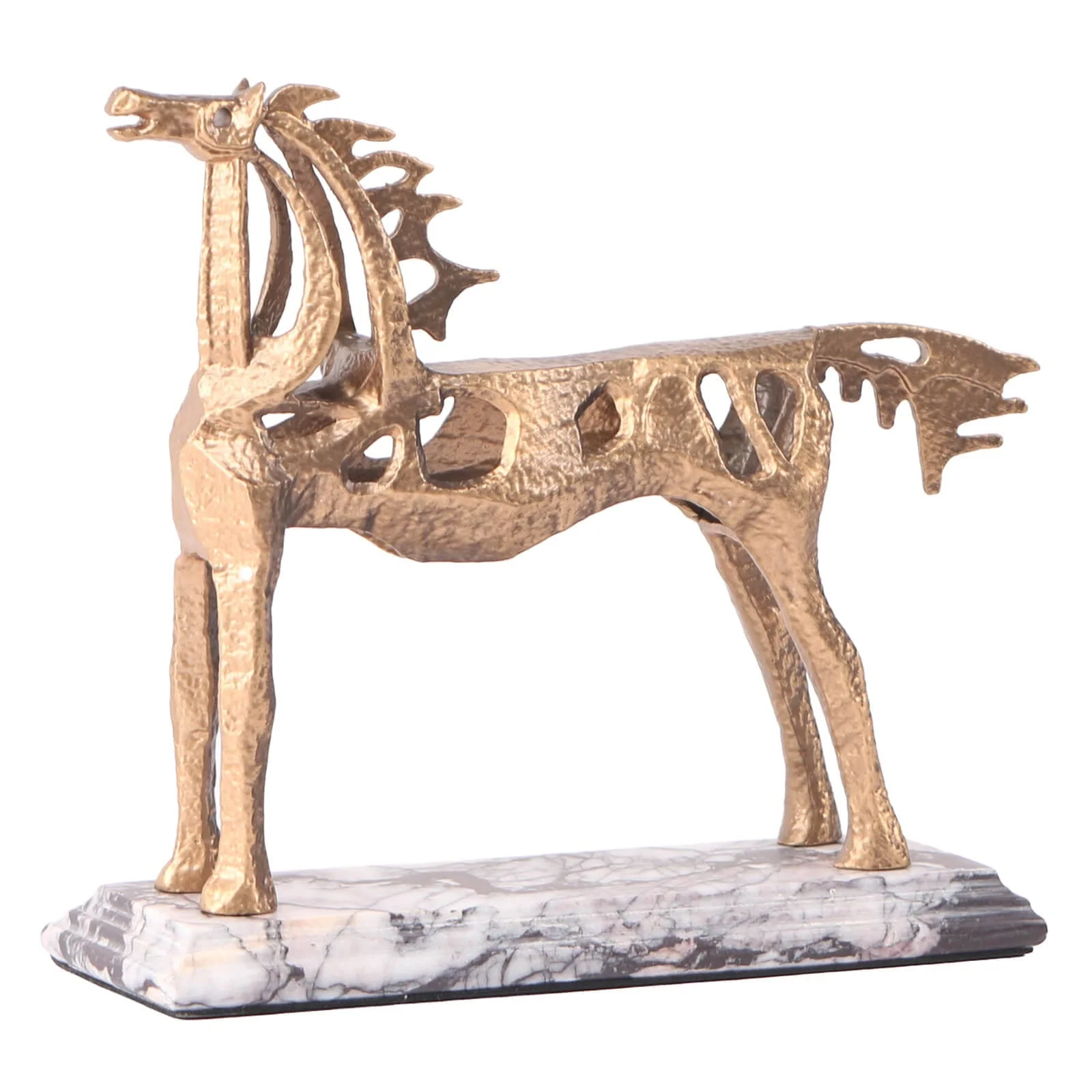 Keiichi Horse Sculpture – Gold - Image 2