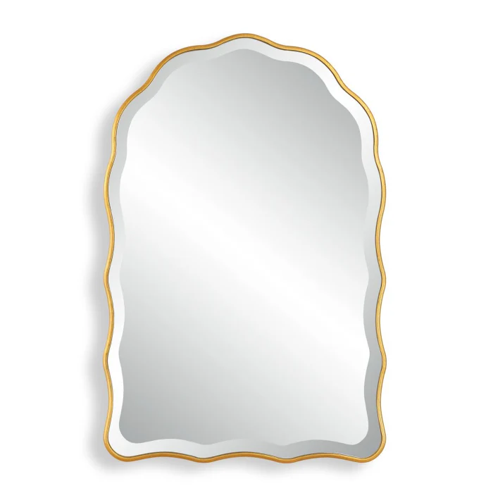 Keiichi Irregular Arched Mirror - Gold Leaf