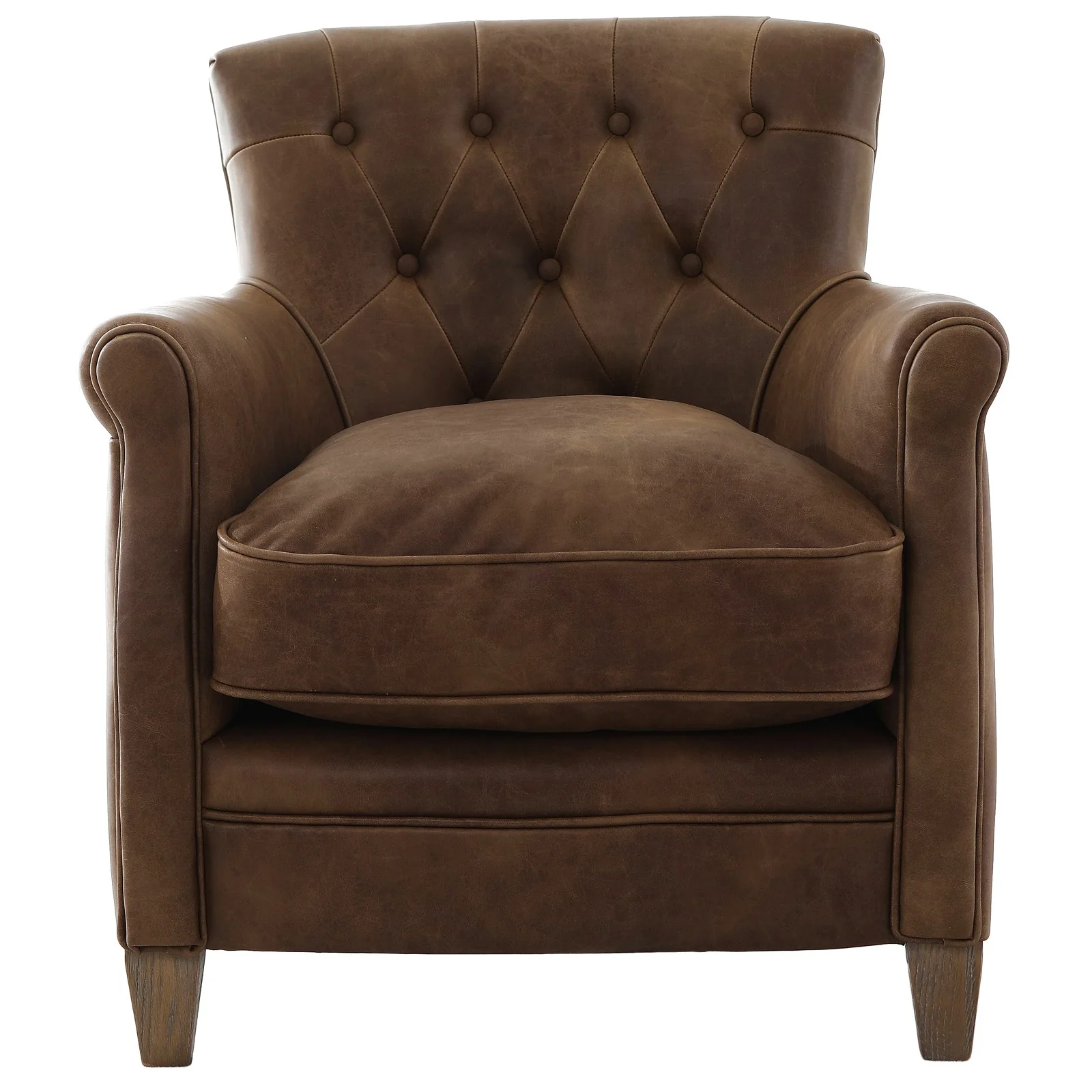 Keiichi Oxford Club Chair – Chocolate Leather