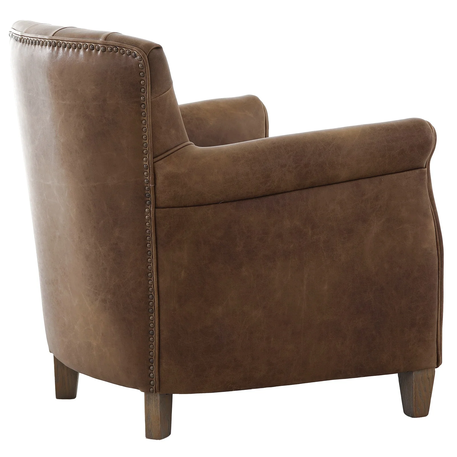Keiichi Oxford Club Chair – Chocolate Leather - Image 4