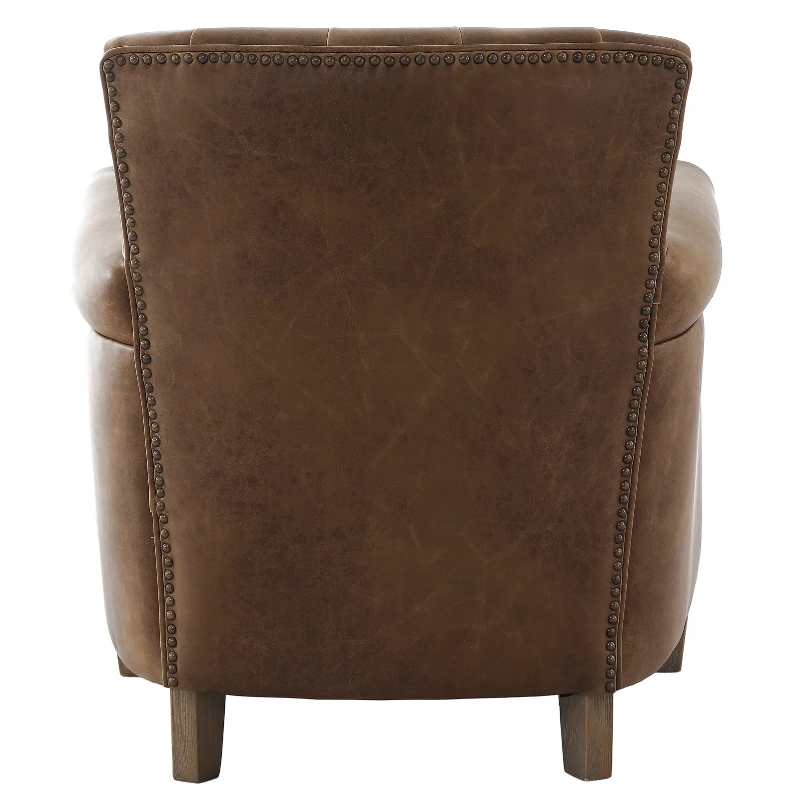 Keiichi Oxford Club Chair – Chocolate Leather - Image 5