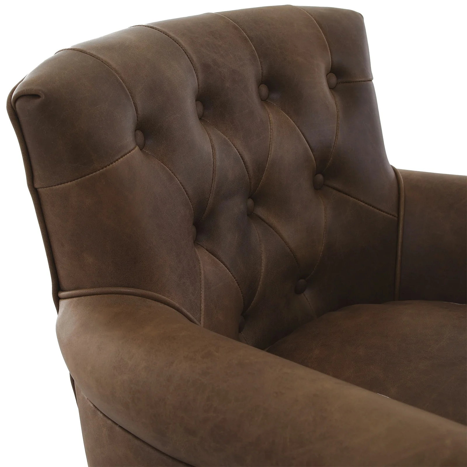 Keiichi Oxford Club Chair – Chocolate Leather - Image 6