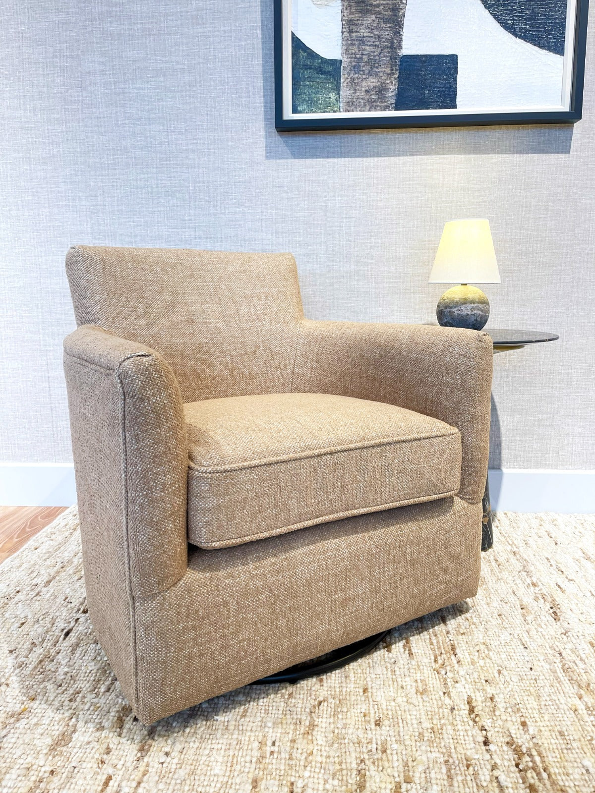 Keiichi Paxford Swivel Chair – Camel - Image 6
