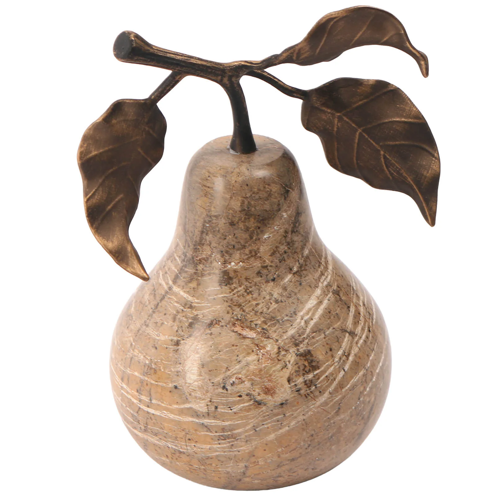 Keiichi Pear Ornament  – Brown Marble - Image 5